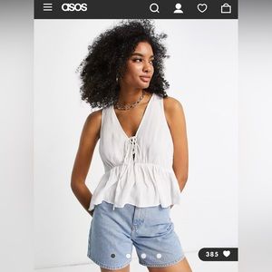 ASOS lace up crop top 🤍